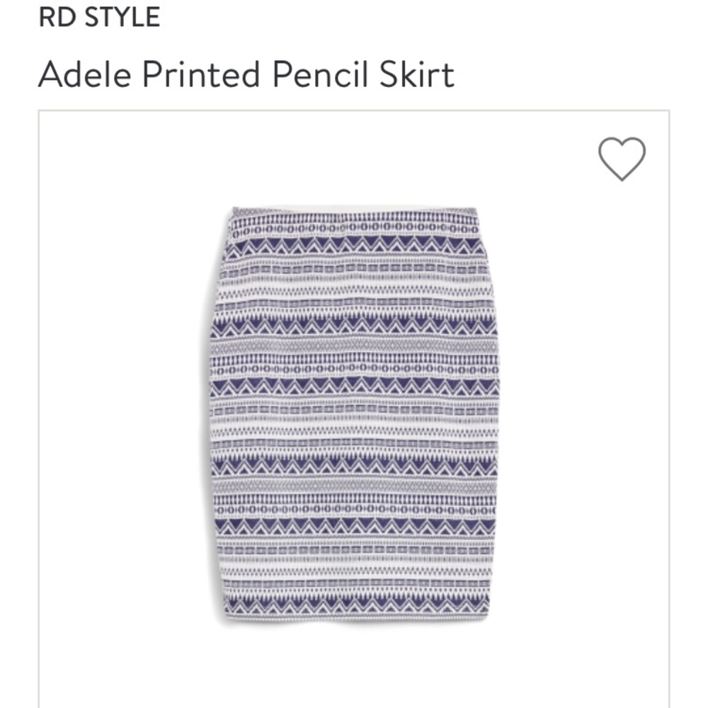 Stitch Fix RD Style Adele Printed Pencil Skirt